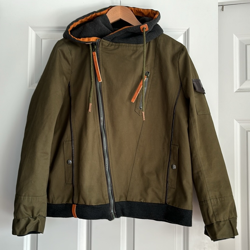 Naketano Utility Style Jacket With Hood Green Size XL